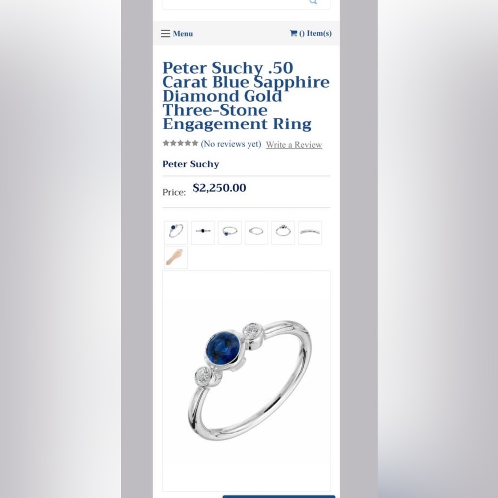 14k Kashmir Sapphire and Diamond Ring - Picture 2 of 13